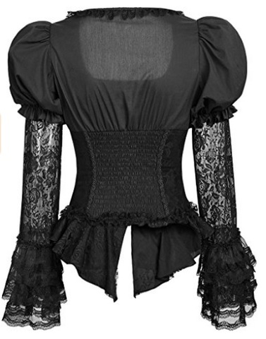 Vestito gotico maniche rimovibili aristocratico | Grandi Sconti | Abbigliamento Dark
