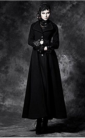 Cappotto lungo stile gotico con bottoni frontali | Grandi Sconti | Abbigliamento Dark