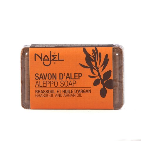Saponetta di aleppo con rhassoul e olio di argan 100g | Grandi Sconti | Aleppo naturali