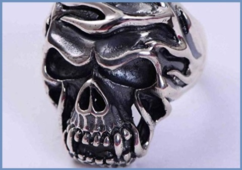 Anello teschio argento | Grandi Sconti | anelli ideali e perfetti per un regalo