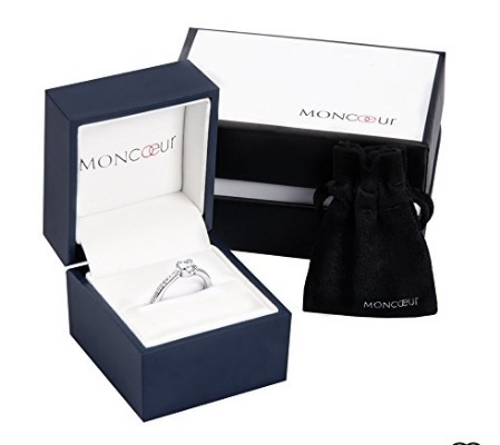 Anello di fidanzamento moncoeur con cristalli di zirconia | Grandi Sconti | anelli ideali e perfetti per un regalo