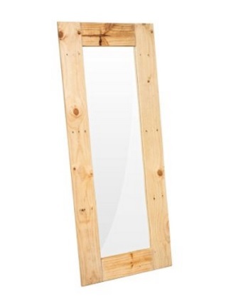 Specchio con cornice riciclata in legno di abete | Grandi Sconti | Mobili moderni