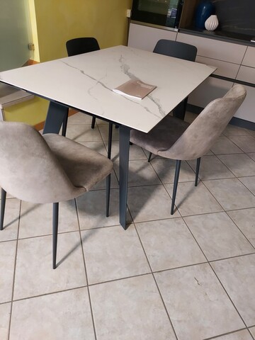 Tavolo allungabile con top keramic opaco marmo statuario - Sconto del 35%, Tavoli e sedie | Grandi Sconti