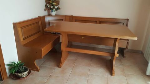 Giropanca contenitore e tavolo fratino in legno - Sconto del 80%, Tavoli e sedie | Grandi Sconti