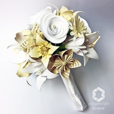 Bouquet spettacolare realizzato a mano carta pregiata | Grandi Sconti | Bouquet sposa, composizioni con fiori sintetici