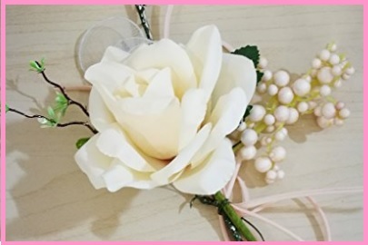 Bouquet bomboniera rosa bianca | Grandi Sconti | Bouquet sposa, composizioni con fiori sintetici