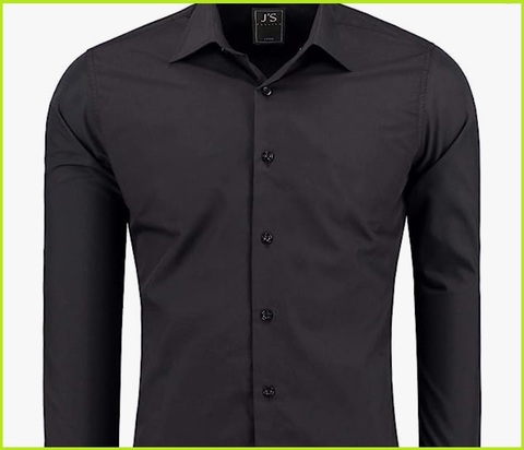 Camicia uomo nera in seta | Grandi Sconti | Camicie su misura