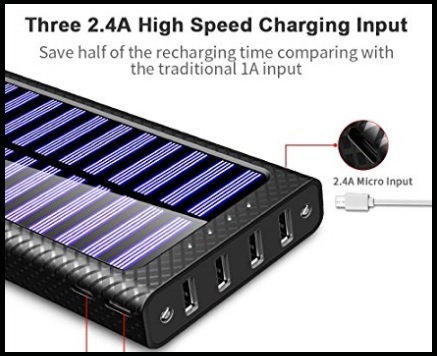 Caricabatterie solare portatile - Sconto del 47%, carica batterie solare portatile | Grandi Sconti