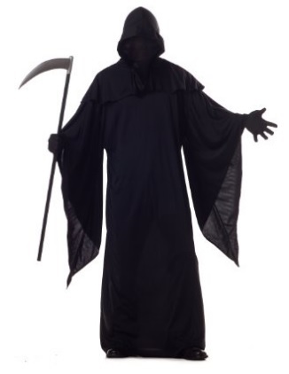 Costume intero famoso della morte per halloween | Grandi Sconti | abiti e vestiti teatrali e costumi di carnevale