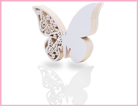 Segnaposto farfalla bianco perlato | Grandi Sconti | cartellini segnaposto