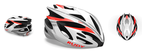 Rudy project rush white/red fluo shiny l 59/62 | Grandi Sconti | Cicli Ballardin - ballardinbike