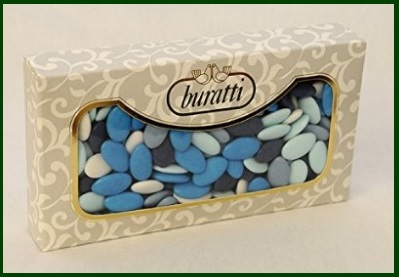 Confetti al cioccolato sfumati di colore azzurro | Grandi Sconti | Confetti per ogni ricorrenza