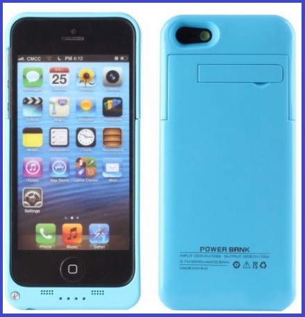 Cover ricaricabile iphone 5s azzurra | Grandi Sconti | Cover per Cellulari e Smartphone Telefonia Mobile