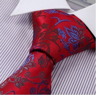 Cravatta blu e rossa fantasia microfibra | Grandi Sconti | Cravatte Vendita online