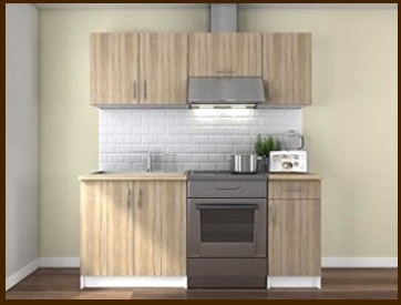 Cucina in legno completa sonoma componibile | Grandi Sconti | Cucine componibili piccole