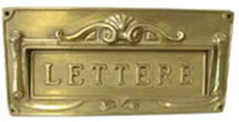 Buca lettere ghisa verniciata oro mm.300x140 sicuro | Grandi Sconti | Ferramenta e Casalinghi