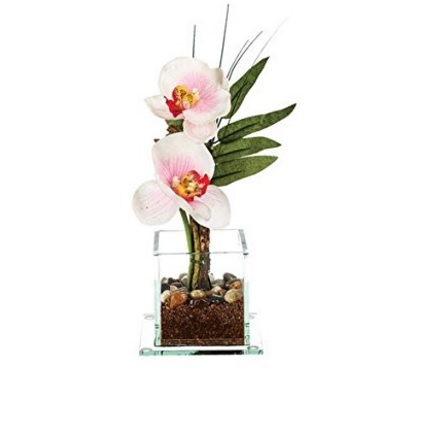 Composizione artificiale di orchidea bianca | Grandi Sconti | Fiori artificiali, finti e seta