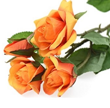 Bouquet completo arancione rose | Grandi Sconti | Fiori artificiali, finti e seta