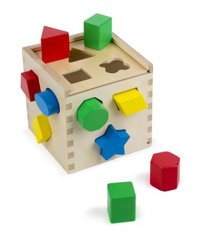 Giochi in legno per bambini cubo con varie forme | Grandi Sconti | Giochi Educativi per bambini