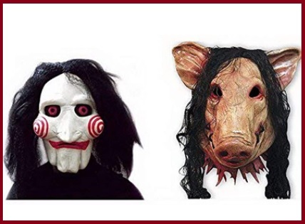 Maschera horror saw da maiale per halloween | Grandi Sconti | Abiti e Costumi di Carnevale travestimenti e maschere