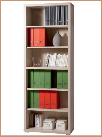 Libreria in frassino tinto cuba con elementi avorio lucido | Grandi Sconti | Arredamenti Ingrosso online