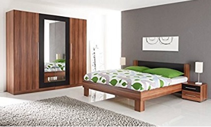 Camera da letto completa in noce di imitazione elegante | Grandi Sconti | Arredamenti Ingrosso online