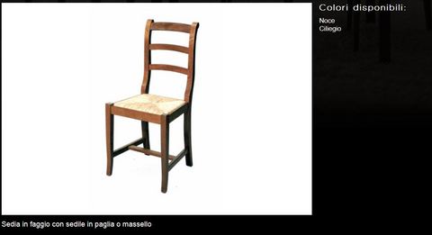 Sedia con sedile in paglia o massello tecnolegno viterbo | Grandi Sconti | Arredamenti a Roma Qualità e Convenienza