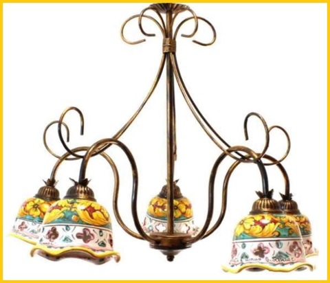 Lampadari ferro battuto e ceramica | Grandi Sconti | lampadari moderni economici, per cucina, salotto, camera da letto