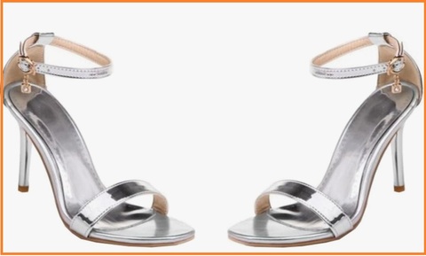 Sandalo argentato dal tacco alto | Grandi Sconti | Calzature Moda per Cerimonia