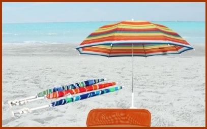 Ombrellone multicolore per la spiaggia | Grandi Sconti | Ombrelloni per mare e spiaggia