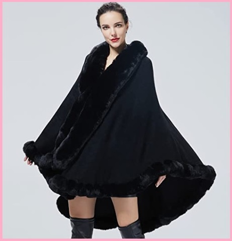Pelliccia donna sintetica nera | Grandi Sconti | Pellicce cappotti e giacche