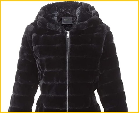Pelliccia ecologica corta nera | Grandi Sconti | Pellicce cappotti e giacche