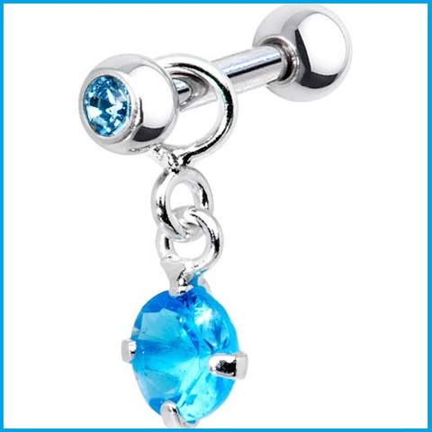 Piercing argento brillante blu | Grandi Sconti | Dove comprare piercing online