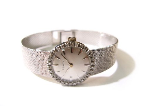 Zenith vintage' in oro bianco 18 kt | Grandi Sconti | Preziosi Gioielleria Orologeria specializzata nella compravendita di orologi usati e gioielli d'epoca. Paghiamo subito in contanti.