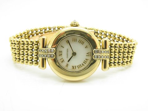 Cartier " collisee " ref. 1980 in oro giallo 18 kt lugano | Grandi Sconti | Preziosi Gioielleria Orologeria specializzata nella compravendita di orologi usati e gioielli d'epoca. Paghiamo subito in contanti.