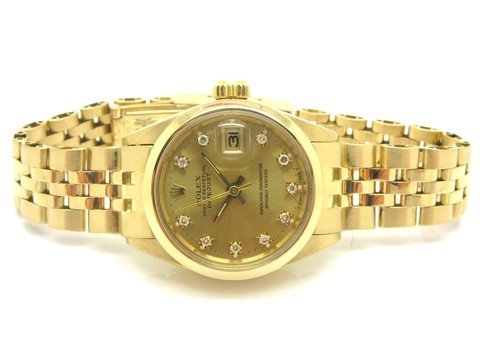 Rolex " datejust " ref. 6916 in oro 18 kt champagne diamond | Grandi Sconti | Preziosi Gioielleria Orologeria specializzata nella compravendita di orologi usati e gioielli d'epoca. Paghiamo subito in contanti.