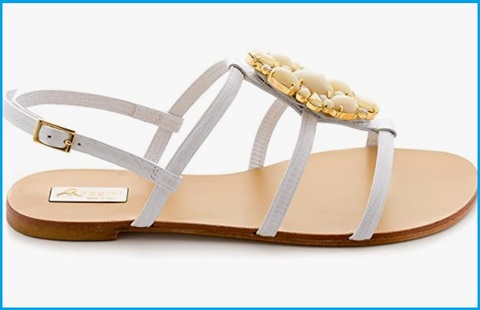 Sandali bianchi con gioielli | Grandi Sconti | Sandali Gioiello