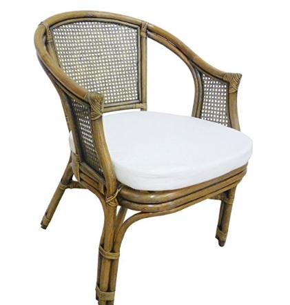 Poltrona elegante in bambù marrone | Grandi Sconti | sedie impagliate