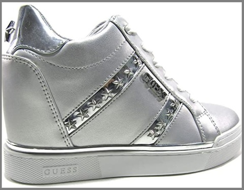 Scarpe sneakers guess argento | Grandi Sconti | Sneakers