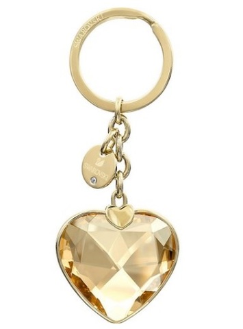 Portachiavi swarovski a forma di cuore in oro | Grandi Sconti | Swarovski Collection