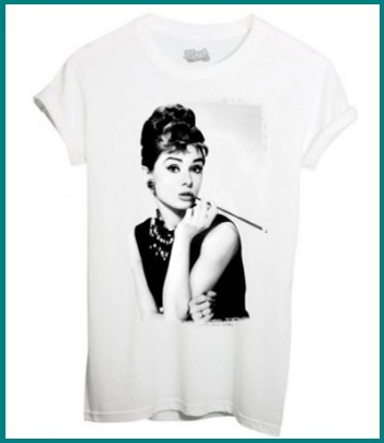 T shirt dress raffigurante audrey hepburn | Grandi Sconti | t-shirt personalizzate online economiche