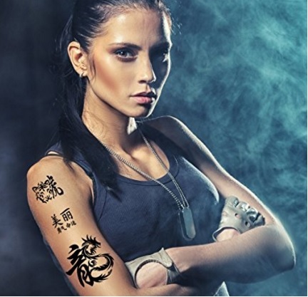 Tattoo dragone e scritte cinesi | Grandi Sconti | Tatuaggi - Tattoo Temporanei