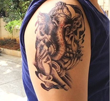 Tattoo elefante guerriero bianco e nero | Grandi Sconti | Tatuaggi - Tattoo Temporanei