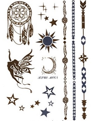 Luna tatuaggio colorata e molto bella | Grandi Sconti | Tatuaggi - Tattoo Temporanei
