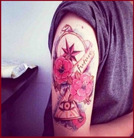 Tatuaggi temporanei grandi con fiori in stile | Grandi Sconti | Tatuaggi temporanei