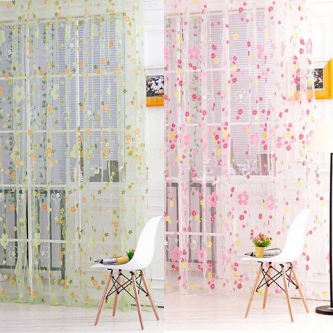 Tenda per interni colorata con stampato floreale | Grandi Sconti | Tende Confezionate online