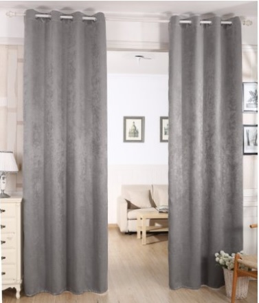 Tenda oscurante e coprente in damasco dal colore grigio | Grandi Sconti | Tende Confezionate online
