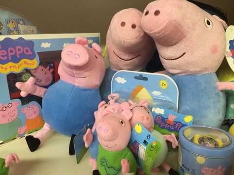 Peluche di georgetown e peppa pig