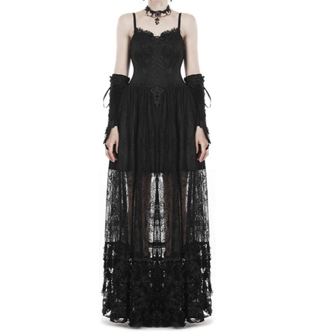 Vestito lungo in stile gotico e dark