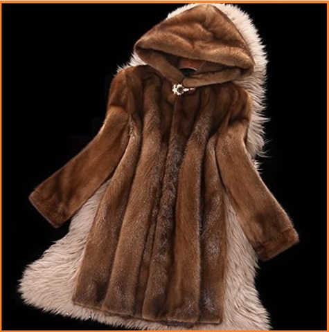 Pelliccia di visone marrone invernale | Grandi Sconti | Abbigliamento elegante